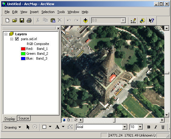 arcmap displaying image